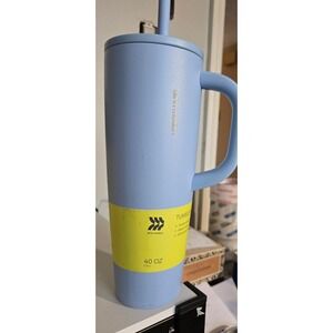 All In Motion 40oz Insulated Stainless Steel Tumbler with Handle Light Blue